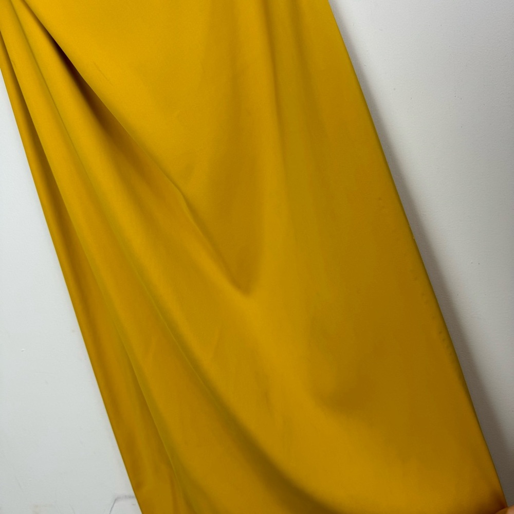NWT ZARA Strapless Maxi Dress Sz Small Golden Yellow Side Pleats Ruched - Picture 10 of 16
